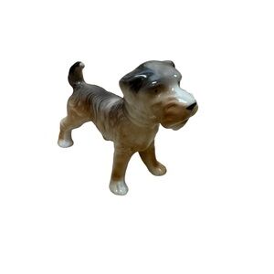 Vintage Porcelain Airedale Terrier Dog Figure Statue